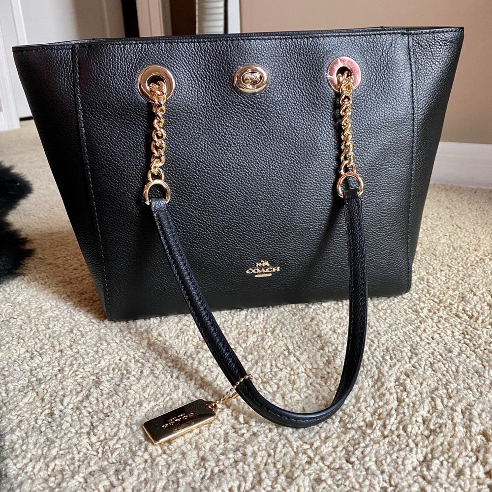 Coach Turnlock Chain Tote - NEW WITH TAGS